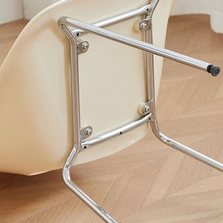 Modern Minimalist Ring Curved Plastic Iron Dining Chair Backrest For Dining Room