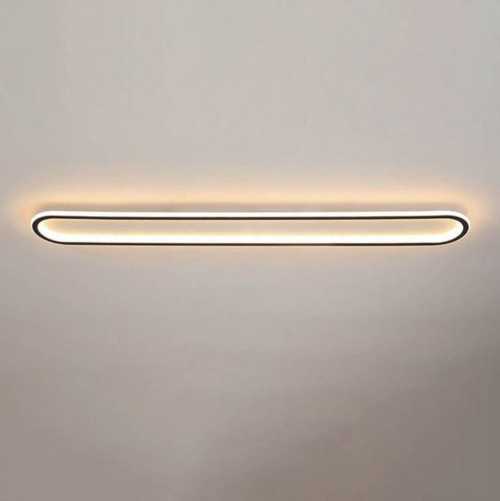 Moderne minimalistische lange Eisen-Silikon-LED-Deckenleuchte für das Schlafzimmer 
