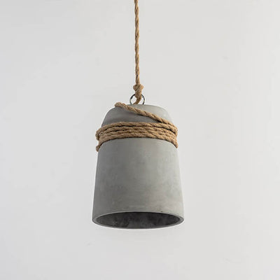 Contemporary Industrial Cylinder Cement 1-Light Pendant Light For Living Room