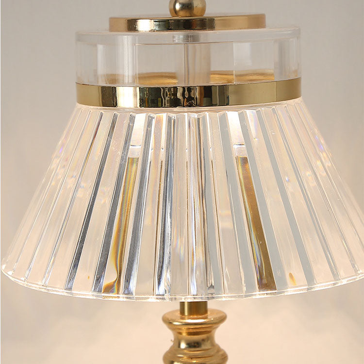 Modern Luxury Umbrella Gourd Hardware Acrylic LED Table Lamp For Bedroom