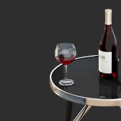 Zeitgenössischer nordischer runder Lutscher-Glas-Edelstahl-Beistelltisch 2-stufig für das Wohnzimmer 