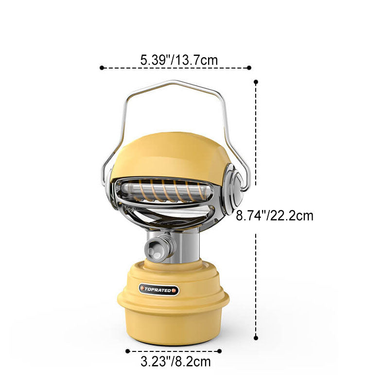 Tragbare Outdoor-Edelstahl-drehbare Lampenschirm LED-wiederaufladbare Campinglampe 