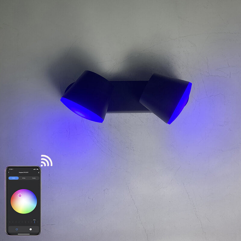 Applique murale LED étanche à Double tête, projecteur réglable industriel contemporain en aluminium, lampe pour Patio extérieur 