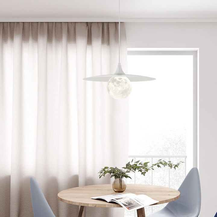 Suspension Luminaire à Bras Oscillant en Dôme en Aluminium Moderne Nordique à 1 Lumière 