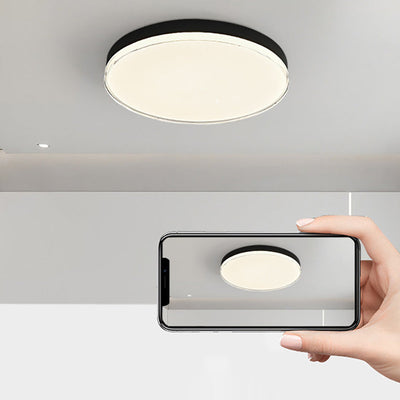 Moderne unbedeutende Aluminiumacrylsauer-runde Schatten-LED-Unterputz-Deckenleuchte für Schlafzimmer 