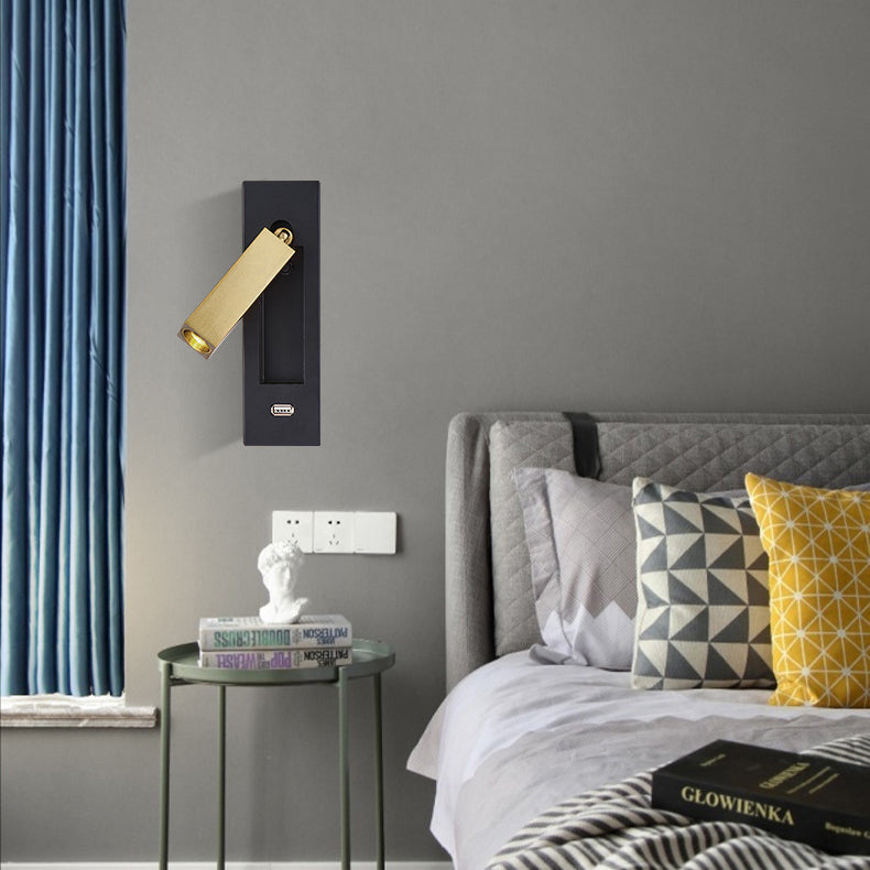 مصباح حائط LED مستطيل غائر من الألومنيوم بتصميم حديث وبسيط 