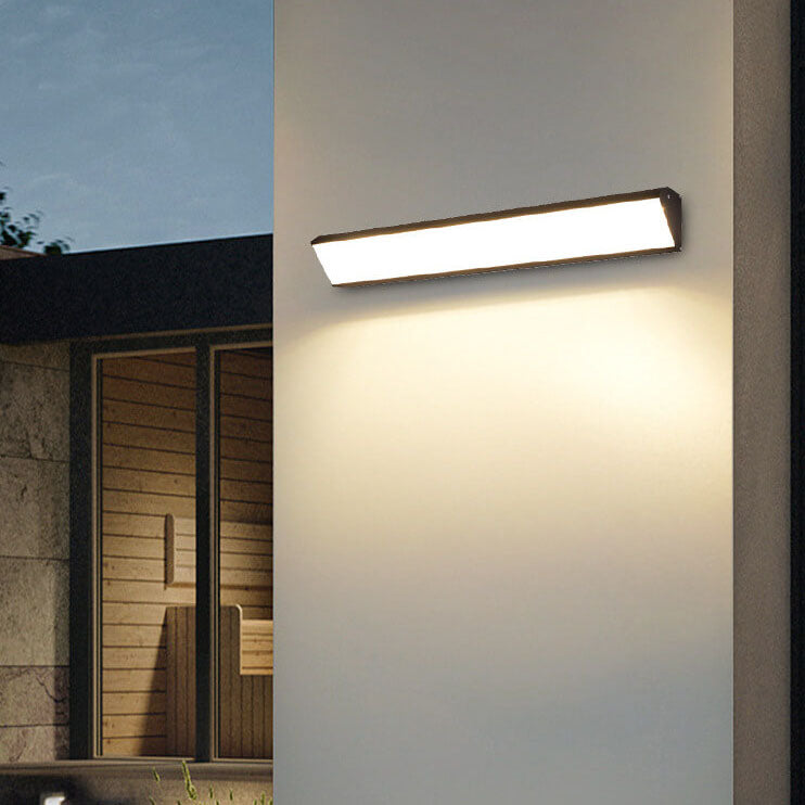 Modern Minimalist Outdoor Long Bar Aluminum Acrylic Waterproof LED Wall Sconce Lamp For Outdoor
