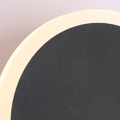 Applique Murale LED en Fer Acrylique Rond Rotatif à Simplicité Moderne pour Chambre 