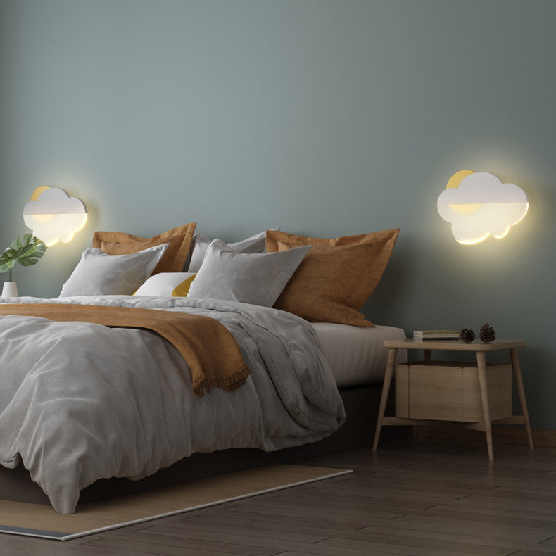 Zeitgenössische Einfachheit Eisen Acryl Wolke Schatten LED Wand Leuchte Lampe Für Wohnzimmer 