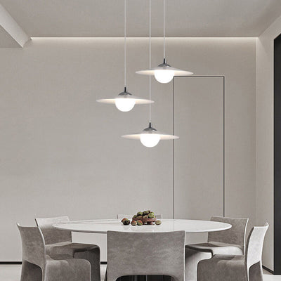 Modern Minimalist Art Wrought Iron Disc LED Pendant Light