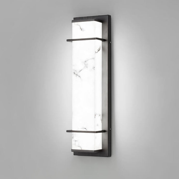 Abat-jour industriel contemporain en résine de marbre, abat-jour LED, applique murale d'extérieur étanche, lampe pour jardin 