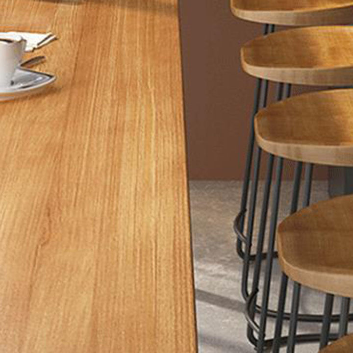 Contemporary Nordic Pine Wood Iron Round Bar Stool Backless Footrest For Dining Room