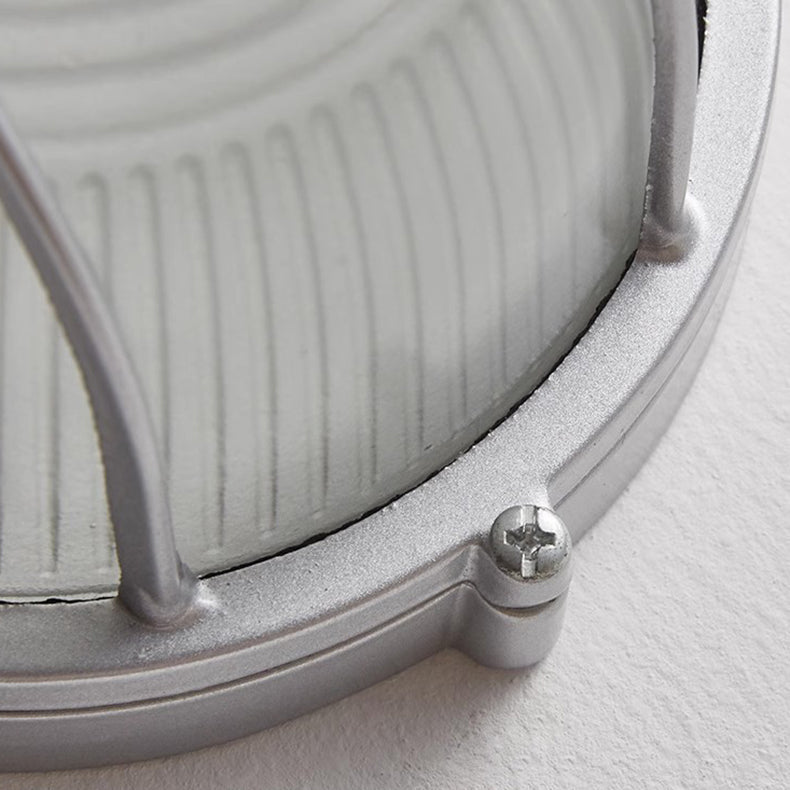 Applique murale contemporaine en aluminium et verre rond ovale à 1 lumière pour couloir 