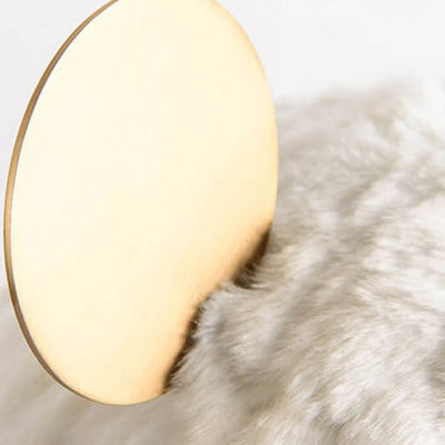 Lampe de table 1 lumière avec abat-jour en peluche créative nordique et base en terrazzo matériel 