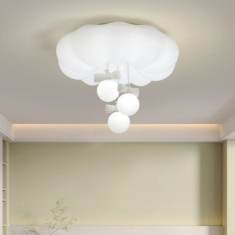 Moderne minimalistische Wolken sphärische Bogen Eisen Kunststoff LED Unterputz Deckenleuchte für Schlafzimmer 