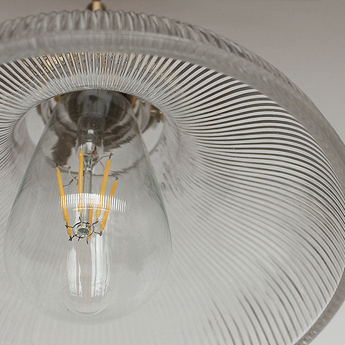 Traditional Vintage Textured Glass Copper Round Pot 1-Light Pendant Light For Dining Room