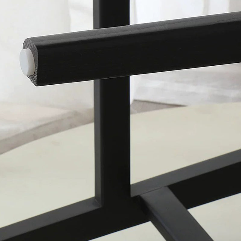 Tabouret de bar en bois avec tissu traditionnel français, dossier et repose-pieds pour salle à manger 