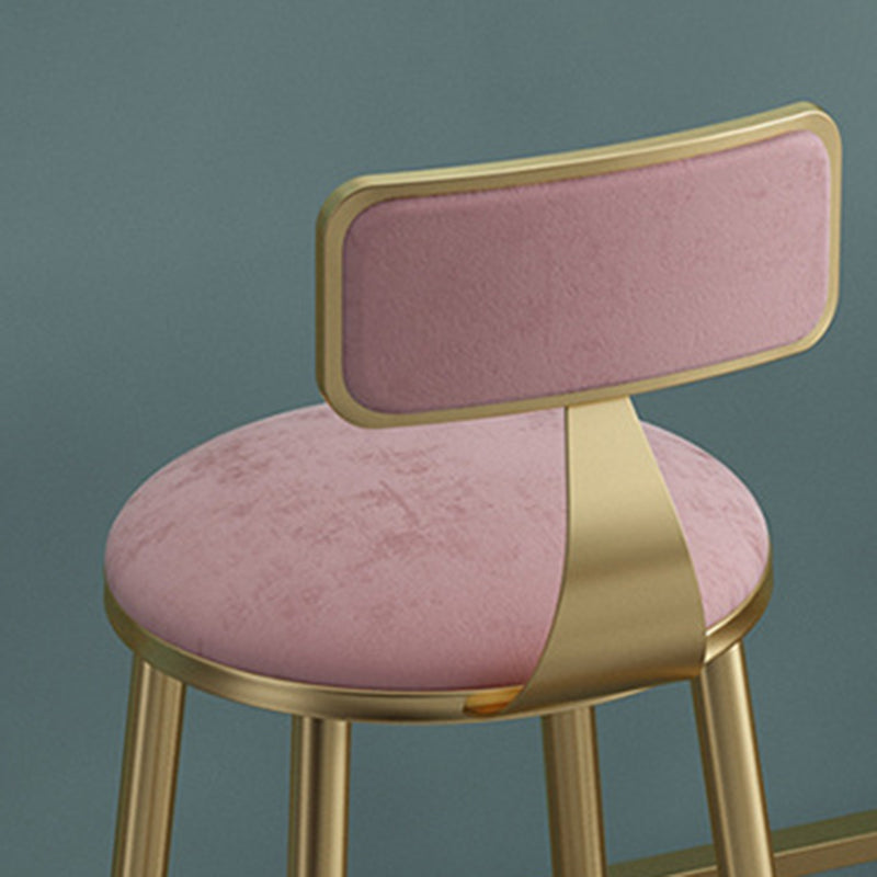 Conjunto de taburetes y mesa contemporáneo escandinavo de hierro, terciopelo, esponja, mármol, redondo y rectangular para cocina 