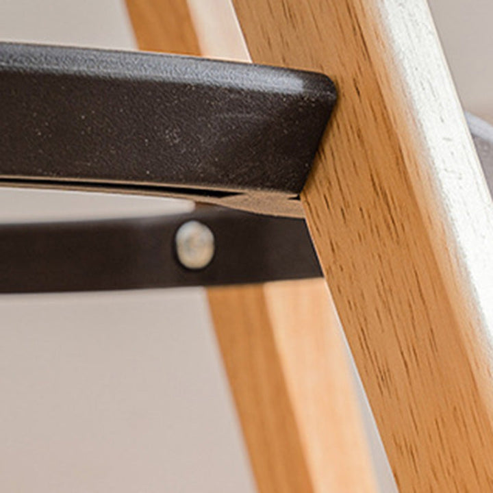 Traditioneller Vintage-Thekenhocker aus Gummibaumholz, rund, mit höhenverstellbarer Nylon-Gewindestange, drehbar, mit Fußstütze, für die Küche 