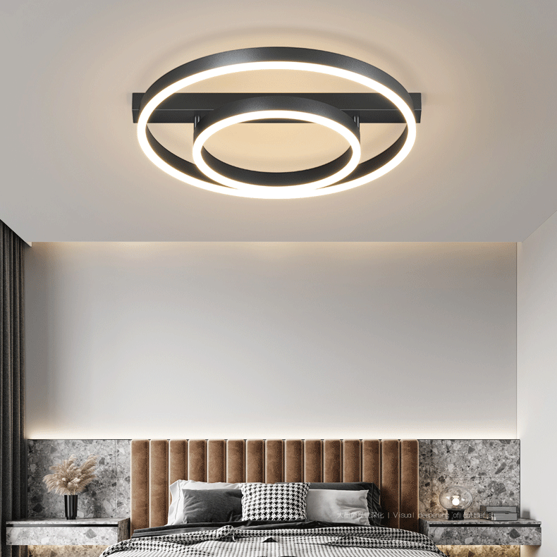 Lumière de plafond LED encastrée moderne minimaliste géométrique carré cercle ligne en aluminium pour salon 