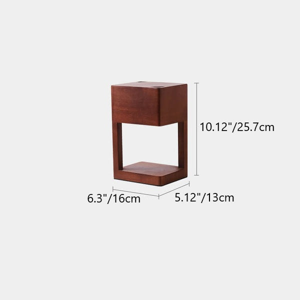 Moderne Log Square Geometry 2-Licht-Tischlampe aus schmelzendem Wachs