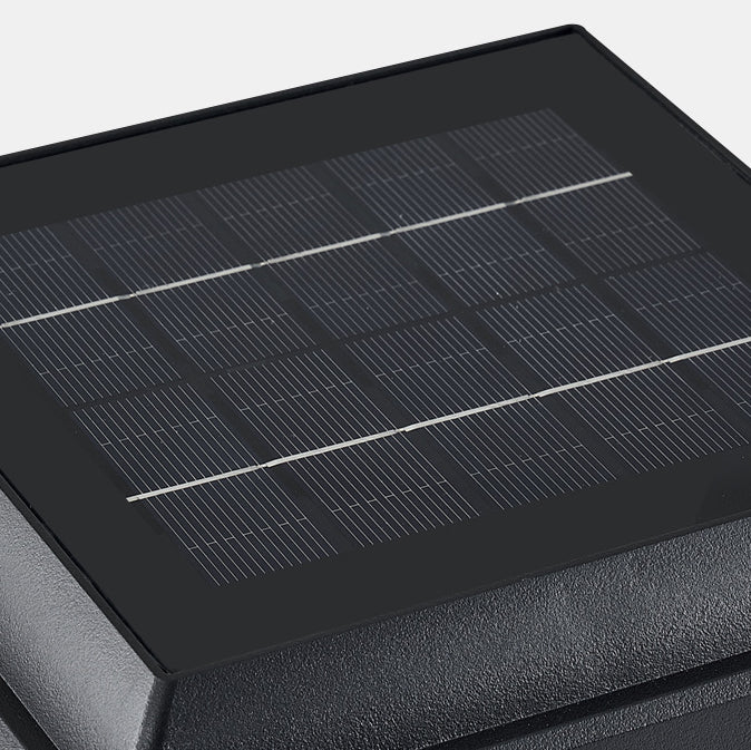 Luz exterior LED cuadrada cilíndrica solar minimalista moderna impermeable de ABS PC para jardín 