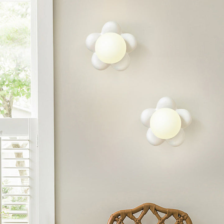 Applique murale contemporaine créative en fer, bois et céramique à 1 lumière pour chambre à coucher 