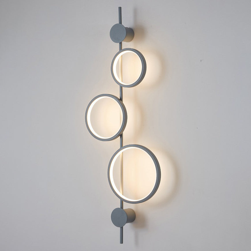 Moderne minimalistische mehrere Kreis Eisen Silikon LED Wandleuchte Lampe für Wohnzimmer 