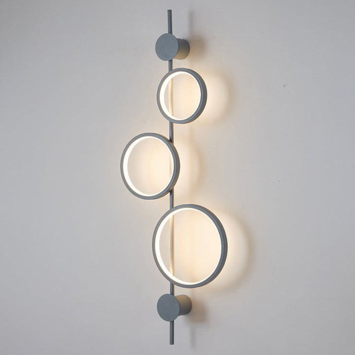 Moderne minimalistische mehrere Kreis Eisen Silikon LED Wandleuchte Lampe für Wohnzimmer 
