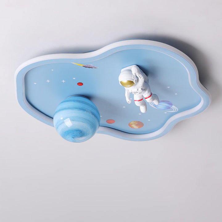 Plafonnier LED acrylique contemporain créatif dessin animé planète astronaute pour enfants pour salon 