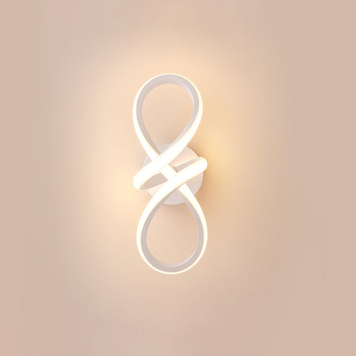 Zeitgenössische kreative Spiralring Eisen Silikon LED Wandleuchte Lampe für Schlafzimmer 