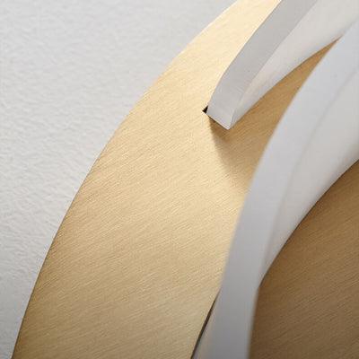 Modern Light Luxury Acrylic Swirl Gold-Finished Frame LED Flush Mount Ceiling Light