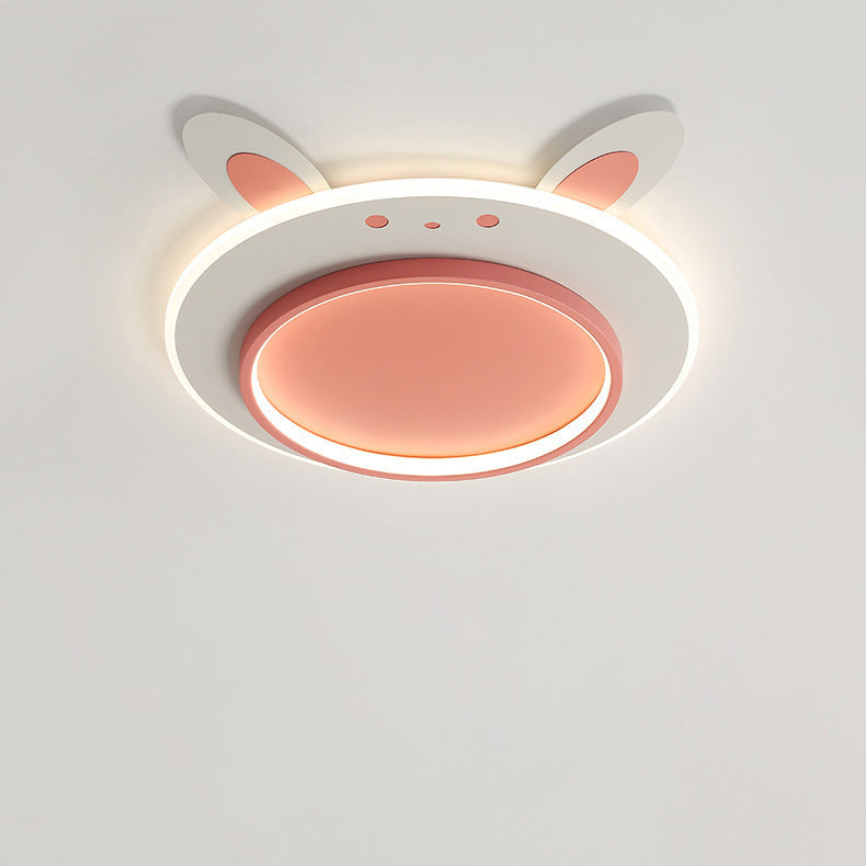 Moderne Einfachheit Kinder Eisen Acryl Kaninchen Runde LED Unterputz Deckenleuchte Für Schlafzimmer 