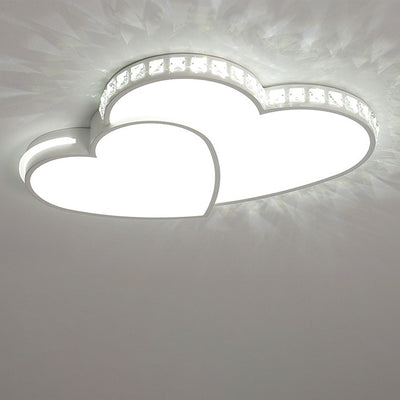 Plafonnier LED en cristal acrylique et fer minimaliste moderne pour chambre à coucher 