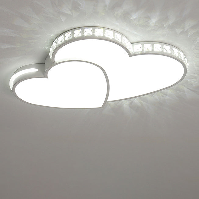 Plafonnier LED en cristal acrylique et fer minimaliste moderne pour chambre à coucher 