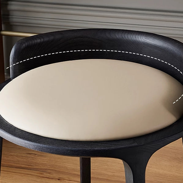 Traditioneller Vintage runder PU-Leder gepolsterter Holzrahmen Hocker ohne Rückenlehne für das Schlafzimmer 
