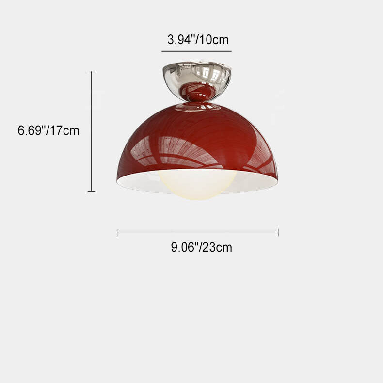 Éclairage encastré semi-circulaire moderne et simple en fer forgé à 1 lumière 