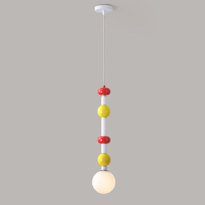 Suspension Luminaire Contemporain Simplicité Ronde en Verre et Fer à 1 Lumière pour Salon 
