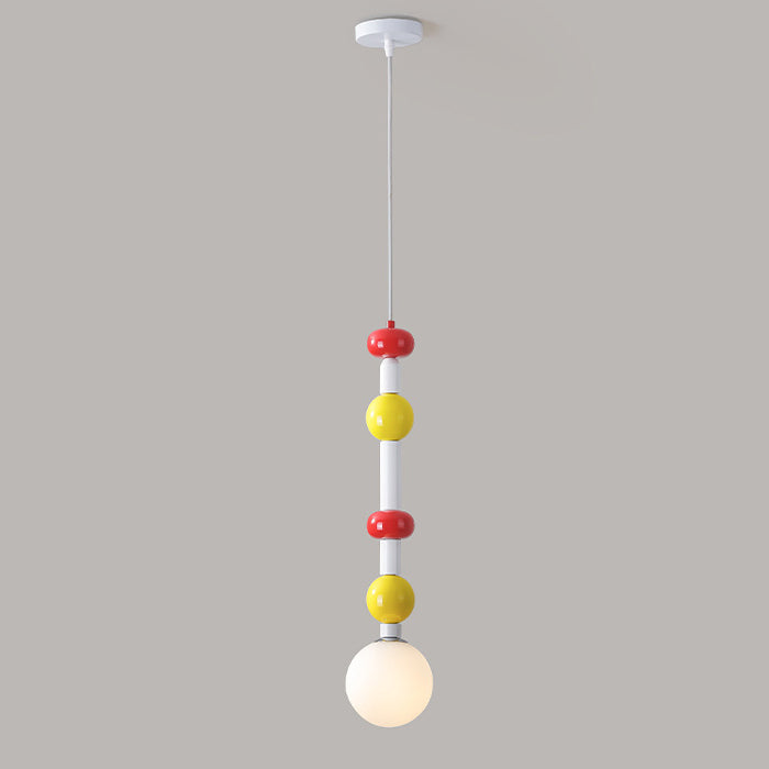 Suspension Luminaire Contemporain Simplicité Ronde en Verre et Fer à 1 Lumière pour Salon 