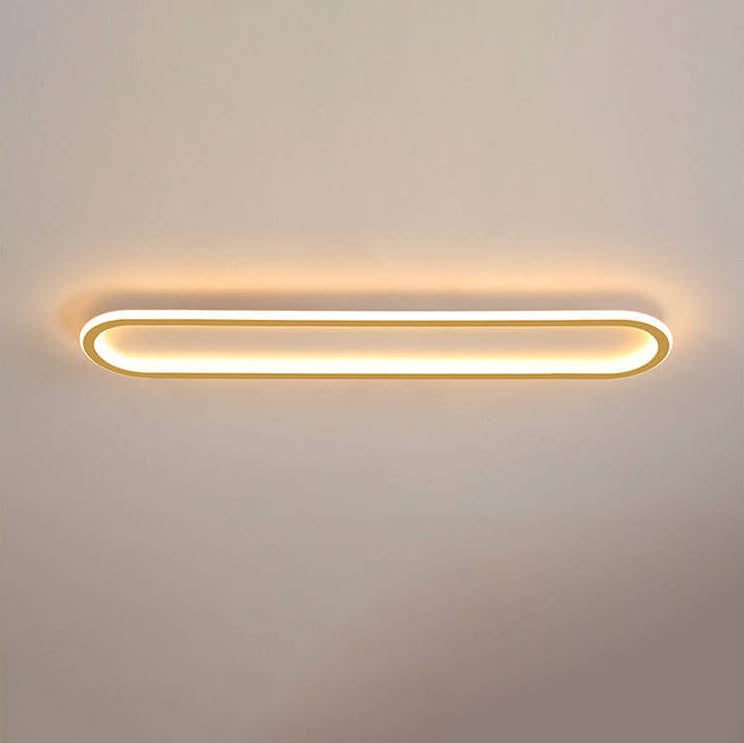 Moderne minimalistische lange Eisen-Silikon-LED-Deckenleuchte für das Schlafzimmer 