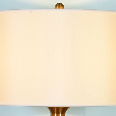 Lampe de table 1 lumière en céramique en forme de vase avec feuilles évidées vintage traditionnelle en tissu cuivre pour chambre 