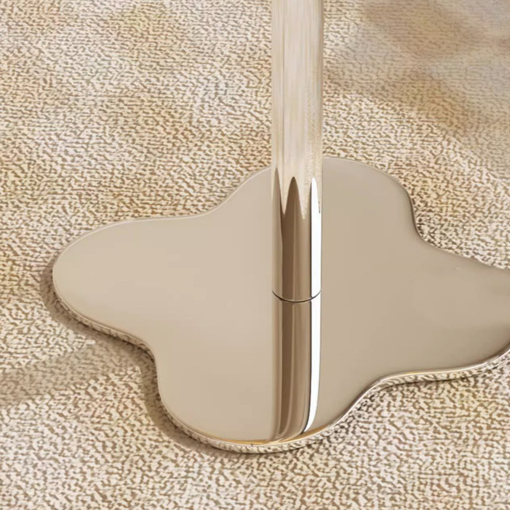 Modern Minimalist Cylinder Petal MDF Glass Stainless Steel Coffee Table For Living Room
