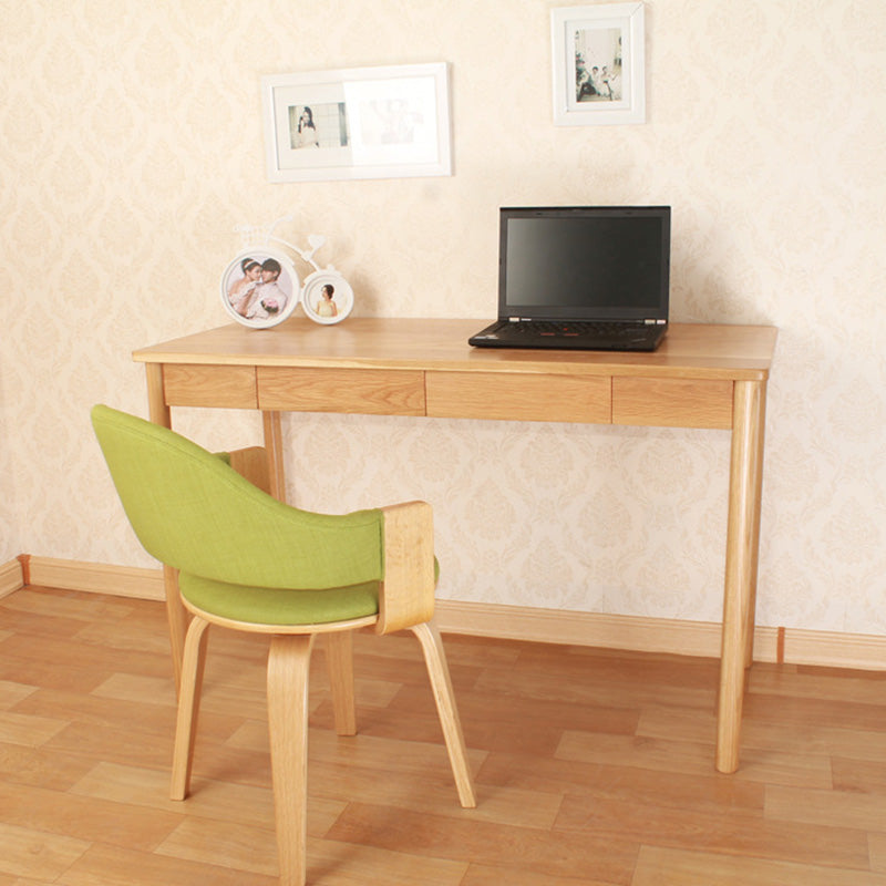 Zeitgenössischer nordischer PU-Leder gepolsterter Holzrahmen ergonomischer Drehstuhl mit Rückenlehne und Armlehne für das Home Office 