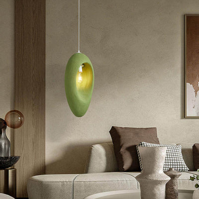 Contemporary Creative Avocado High-Density Polystyrene 1-Light Pendant Light For Bedroom