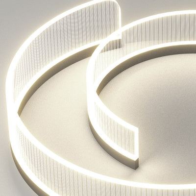 Plafonnier LED rond minimaliste moderne en acrylique, fer et aluminium pour salon 