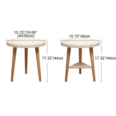 Table d'appoint ronde en bois PP PVC scandinave contemporaine 1/2 niveau pour salon 