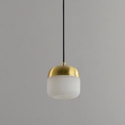 New Chinese Modern Round Lucite Copper 1/3 Light Chandelier