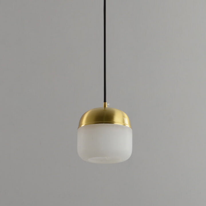 New Chinese Modern Round Lucite Copper 1/3 Light Chandelier