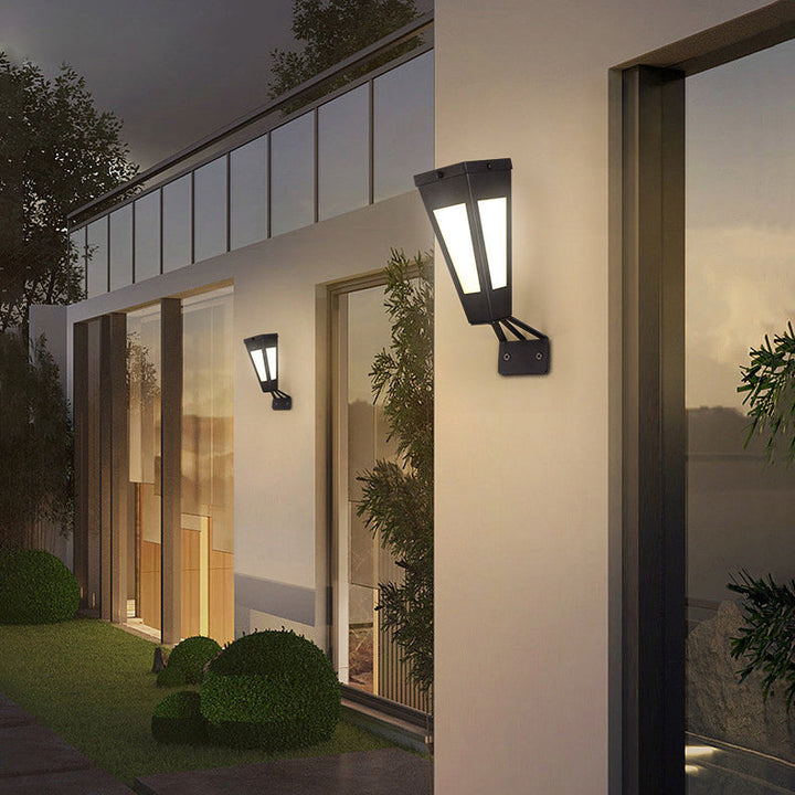 Zeitgenössische industrielle intelligente Sensor LED Solar wasserdichte Wandleuchte Lampe für Terrasse im Freien 