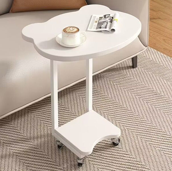 Contemporary Creative Bear MDF Iron Coffee Table Removable 2-Tier For Living Room